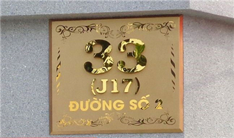 BẢNG SỐ NHÀ, BẢNG TÊN CÔNG TY BẰNG INOX, MICA ,…