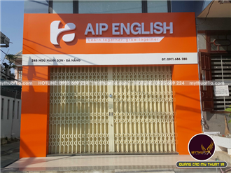 biển hiệu trung tâm anh ngữ AIP ENGLISH