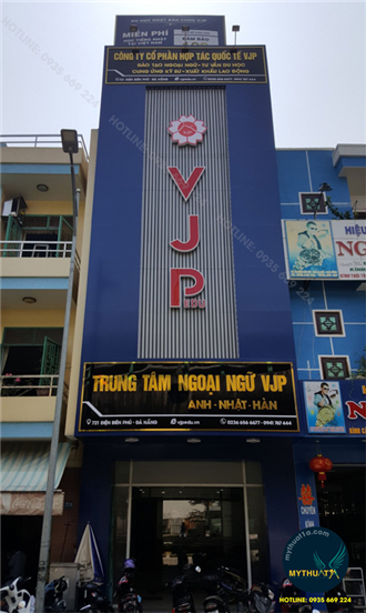 Mặt dựng Alu Trung Tâm Anh Ngữ VJP