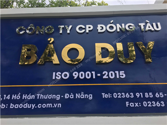 Chữ Inox CTY CP Đóng Tàu Bảo Duy