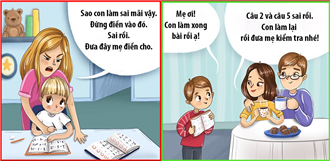 Bộ ảnh giúp cha mẹ dạy con đúng cách
