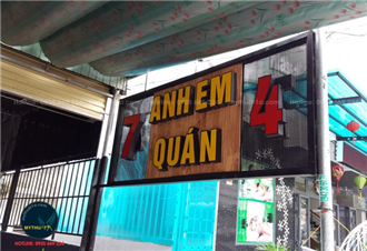 Bảng hiệu Anh Em quán 137 Đỗ Bá - ĐN