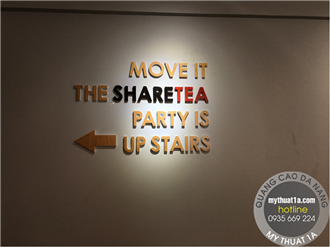 Chữ nổi trà sữa sharetea